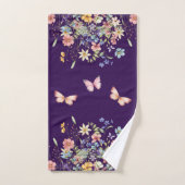 Elegante Botanische Bloemen Bad Handdoek (Handdoek)