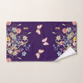 Elegante Botanische Bloemen Bad Handdoek (Handdoek)
