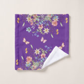 Elegante Botanische Bloemen Bad Handdoek (Wasdoekje)