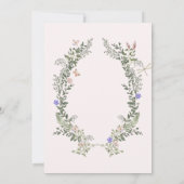Elegante Botanische Bloemen bruiloft Bewaar de dat Kaart (Achterkant)