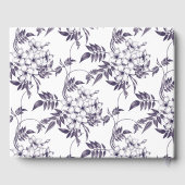 Elegante Botanische Bloemen Foto Bruiloft Gastenboek (Achterkant)