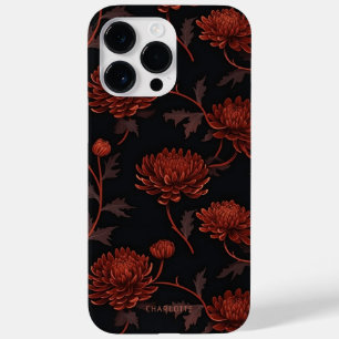 Elegante Botanische Bloemen Gepersonaliseerde Naam Case-Mate iPhone 14 Pro Max Hoesje