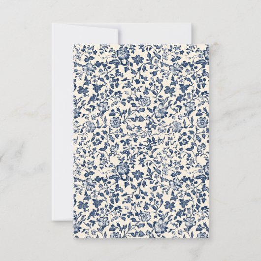 Elegante Botanische Bloemen Huwelijk Dank u kaart (Achterkant)