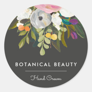 Elegante Botanische Bloemen Product Business   Zwa Ronde Sticker
