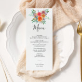 Elegante Botanische Bloemen Waterverf Bloemen Huwe Menu