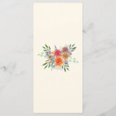 Elegante Botanische Bloemen Waterverf Bloemen Huwe Menu (Achterkant)