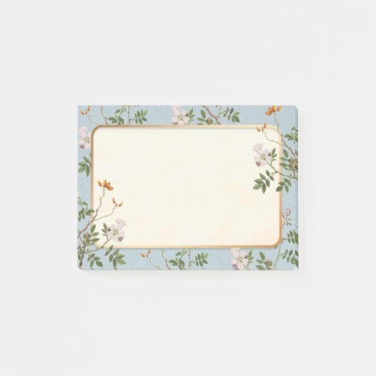 Elegante Botanische Bloemenborder Post-it® Notes (Voorkant)