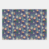 Elegante  Botanische Bloemenpatroon Vakantie Inpakpapier Vel (Voorkant 2)