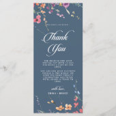 Elegante Botanische Bloemige Bedankkaart Menu (Voorkant)