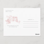 Elegante botanische bloemige bruiloft briefkaart (Achterkant)