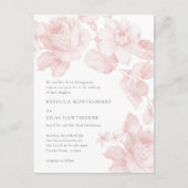 Elegante botanische bloemige bruiloft briefkaart (Voorkant)