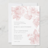 Elegante botanische bloemige bruiloft kaart (Voorkant)