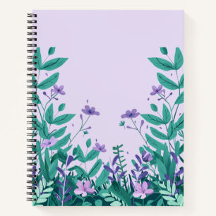 Elegante Botanische Bloemige Ontwerp Notitieboek (