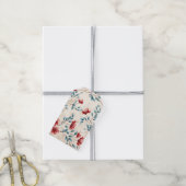 Elegante botanische bloemige tak cadeaulabel (Met Touw)