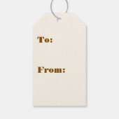 Elegante botanische bloemige tak cadeaulabel (Achterkant)