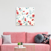 Elegante botanische bloemige tak canvas afdruk (Insitu (Woonkamer))