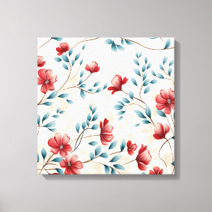 Elegante botanische bloemige tak canvas afdruk