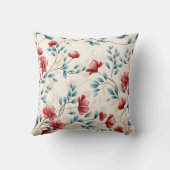 Elegante botanische bloemige tak kussen (Achterkant)