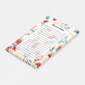 Elegante botanische bloemige tak post-it® notes (Schuin)