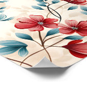 Elegante botanische bloemige tak poster (Hoek)