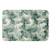 Elegante  botanische bloemillustratie badmat (Voorkant)