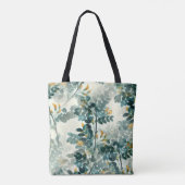 Elegante  botanische bloemillustratie tote bag (Achterkant)