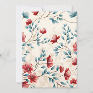 Elegante botanische bloemtak aankondiging