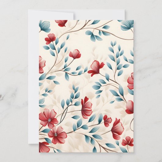 Elegante botanische bloemtak aankondiging (Voorkant)