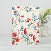 Elegante botanische bloemtak aankondiging (Staand voorkant)