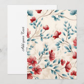 Elegante botanische bloemtak aankondiging (Voorkant / Achterkant)