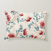 Elegante botanische bloemtak accent kussen (Achterkant)
