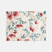 Elegante botanische bloemtak fleece deken (Voorkant (Horizontaal))