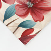 Elegante botanische bloemtak fleece deken (Hoek)