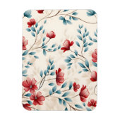 Elegante botanische bloemtak magneet (Verticaal)