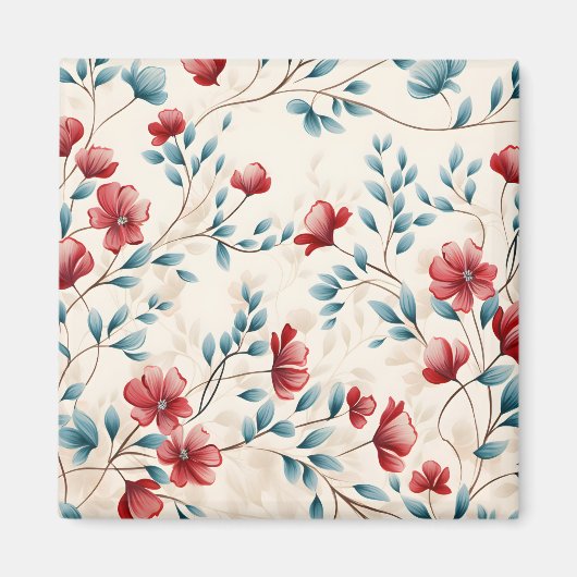 Elegante botanische bloemtak magneet (Voorkant)