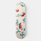Elegante botanische bloemtak persoonlijk skateboard (Voorkant)