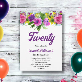 Elegante Botanische Bloom Rozen Bloemen 20e Verjaa Kaart