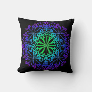 Elegante botanische boho blauwgroen groene zen man kussen