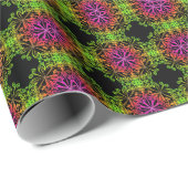 Elegante botanische boho kleurrijke mandala cadeaupapier (Rol Hoek)