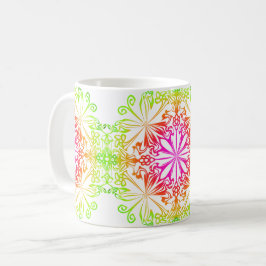 Elegante botanische boho kleurrijke mandala koffiemok