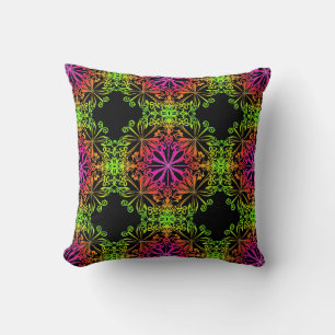 Elegante botanische boho kleurrijke mandala kussen