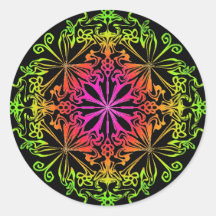 Elegante botanische boho kleurrijke mandala