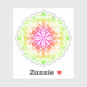 Elegante botanische boho kleurrijke mandala sticker (Vel)