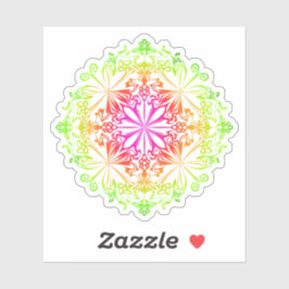 Elegante botanische boho kleurrijke mandala sticker