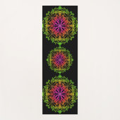Elegante botanische boho kleurrijke mandala yogamat (Voorkant)