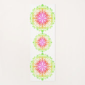 Elegante botanische boho kleurrijke mandala yogamat (Voorkant)