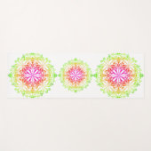 Elegante botanische boho kleurrijke mandala yogamat (Voorkant (horizontaal))