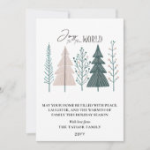 Elegante Botanische Boho Vreugde Kerstboom Feestdagenkaart (Voorkant)