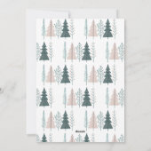 Elegante Botanische Boho Vrolijke Kerstboom Feestdagenkaart (Achterkant)