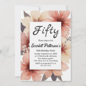 Elegante Botanische Boho Waterverf Bloemen Verjaar Kaart (Voorkant)